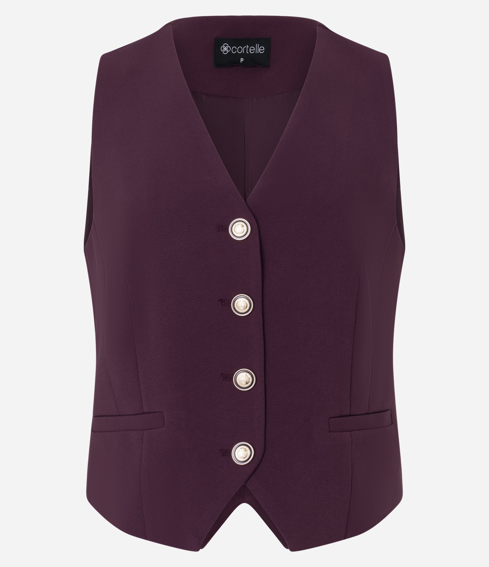 Colete Com Abotoamento Frontal e Ajuste nas Costas Roxo 6