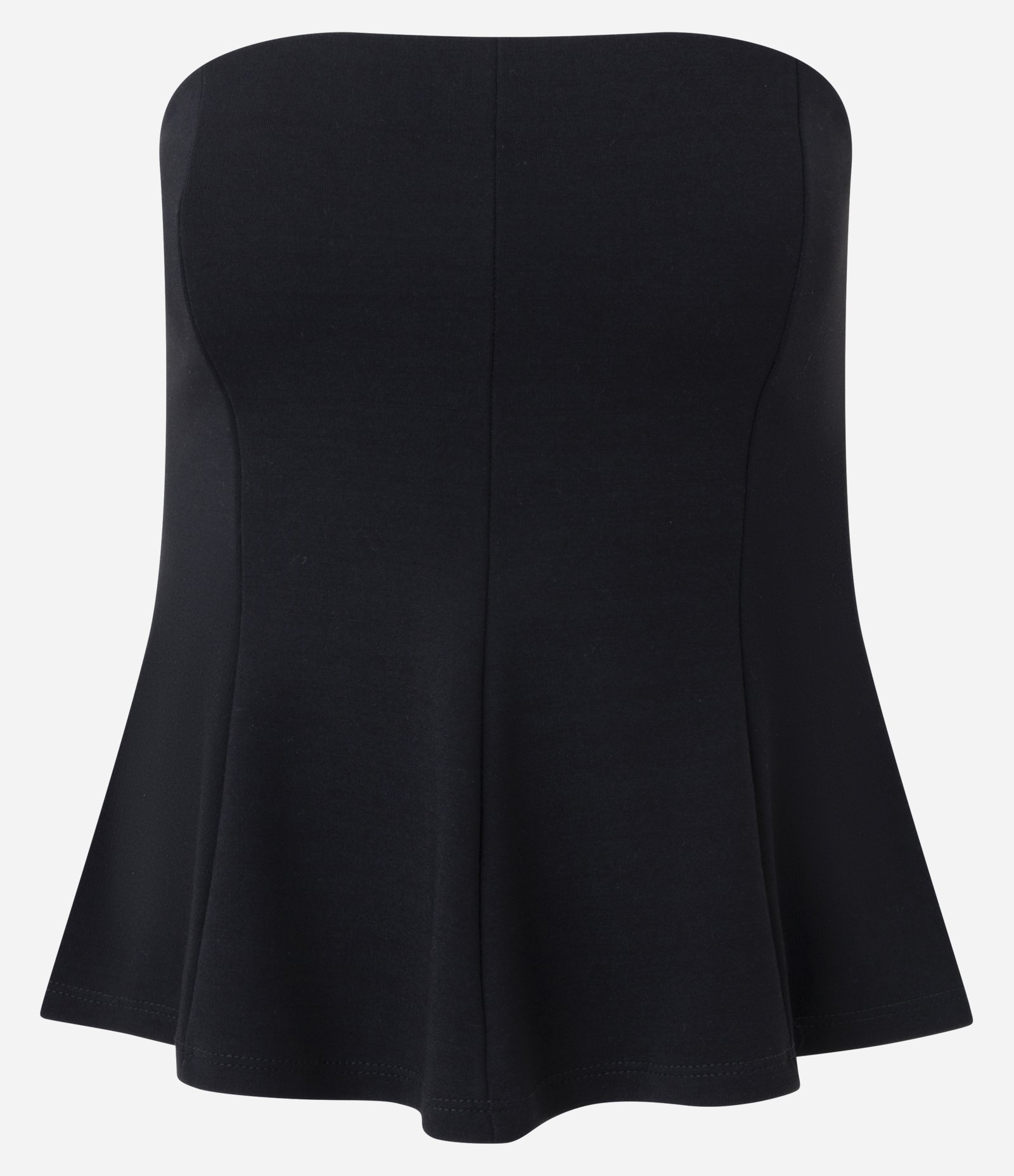 Blusa Tomara que Caia em Ponto Roma com Barra Peplum Preto 5