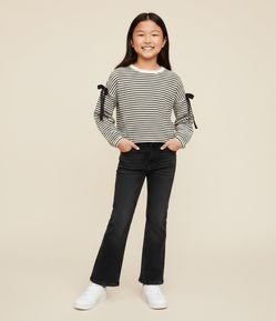 Calça Infantil Flare em Jeans com Cós Tradicional – Tam 5 a 14 Anos