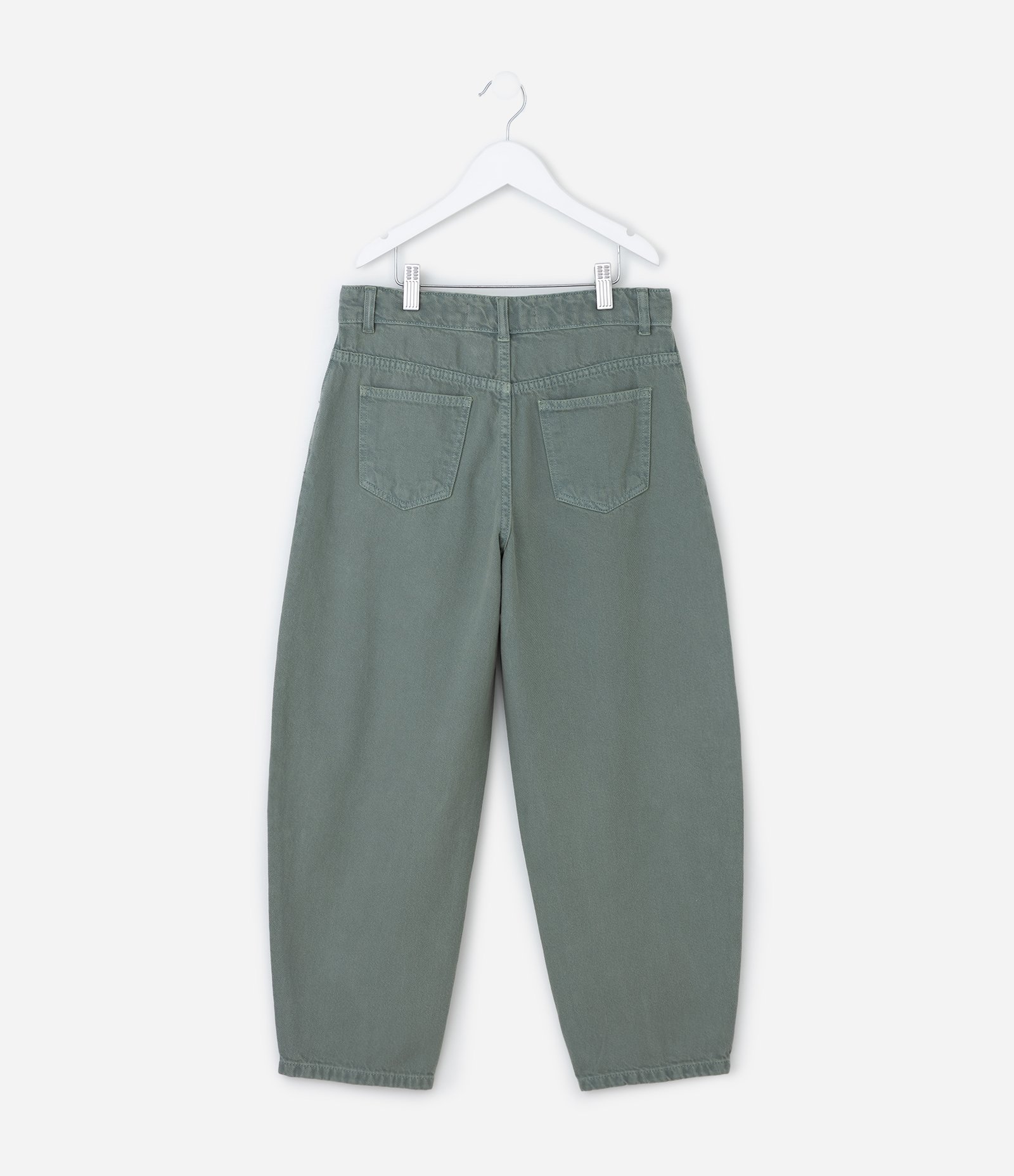 Calça Infantil Barrel em Jeans  – Tam 7 a 16 Anos Verde Acinzentado 3