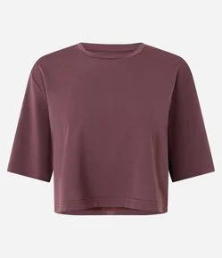 Camiseta Cropped Esportiva em Microfibra