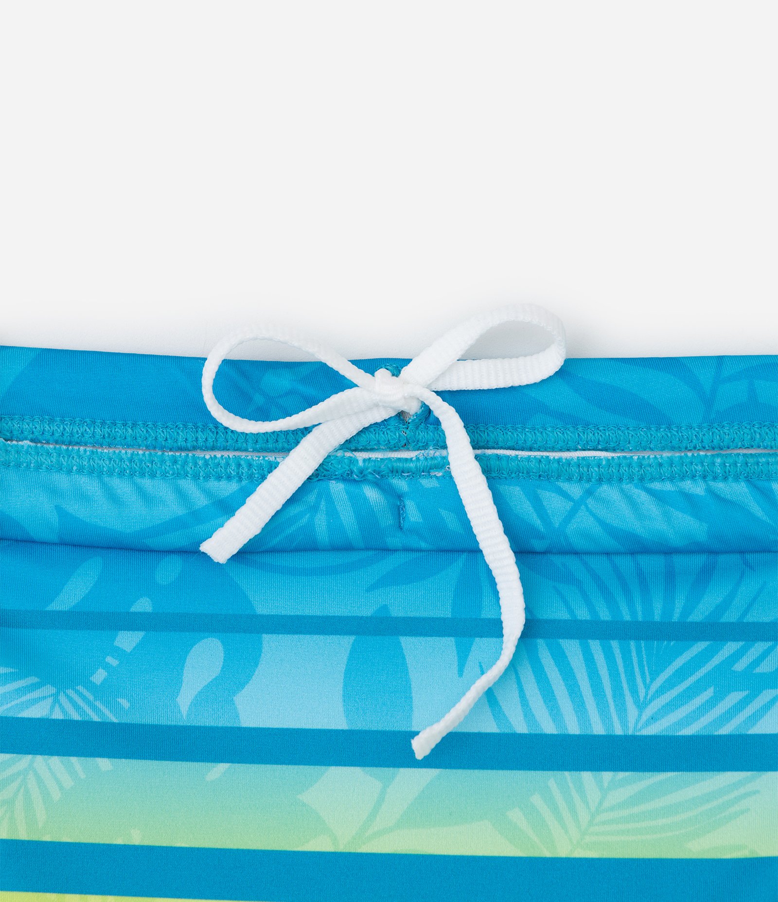 Sunga Infantil com Listras Degradê e Folhagem – Tam 5 a 14 Azul/Verde 4