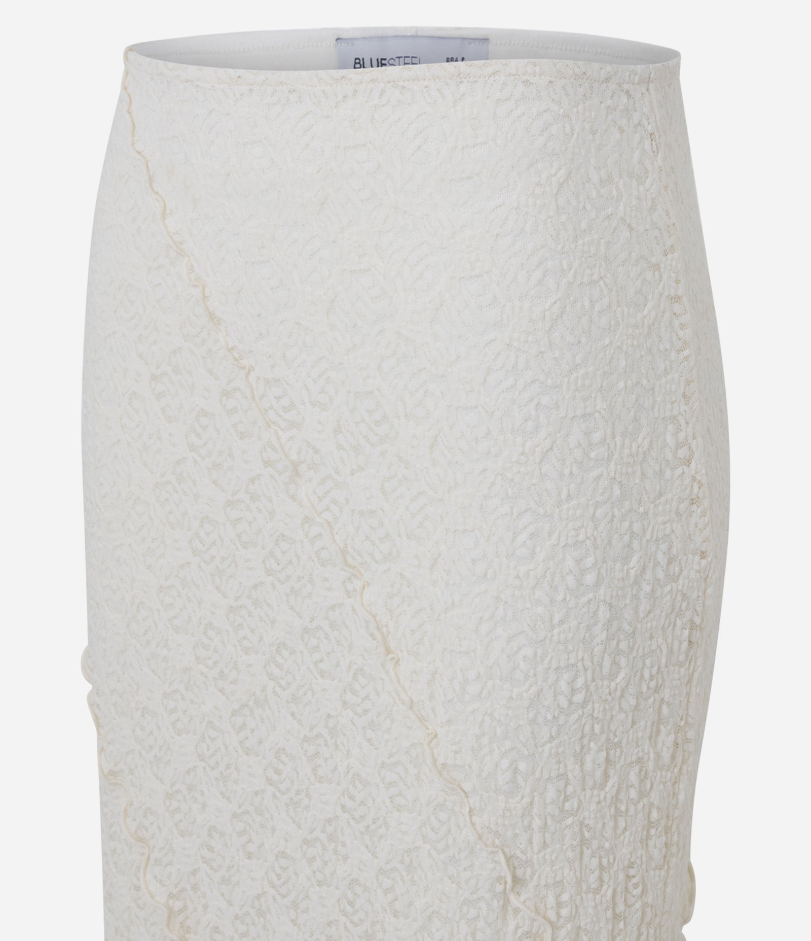 Saia Longa Reta em Renda Branco 6
