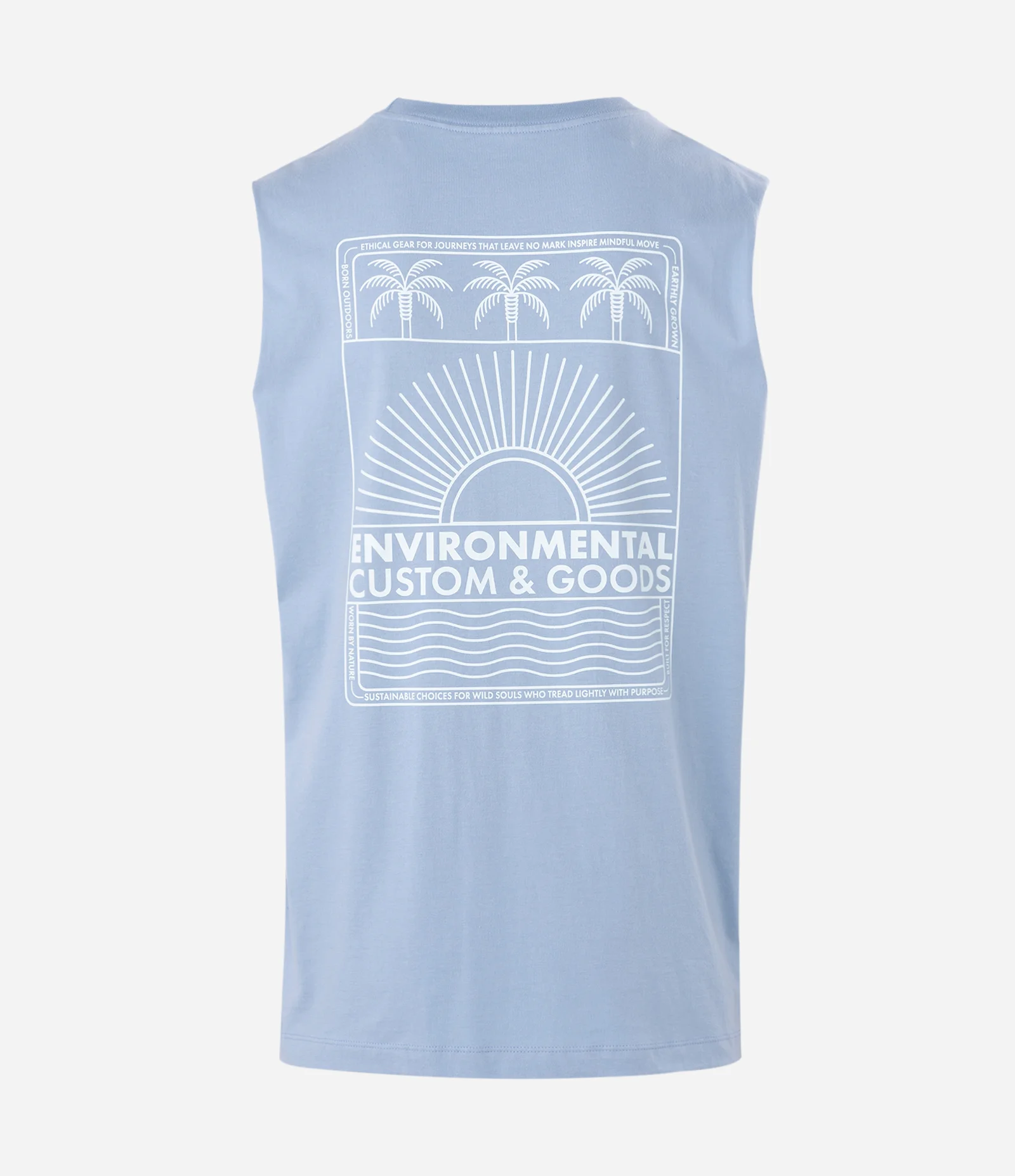 Regata Comfort com Estampa Coqueiro e Sol Azul 2