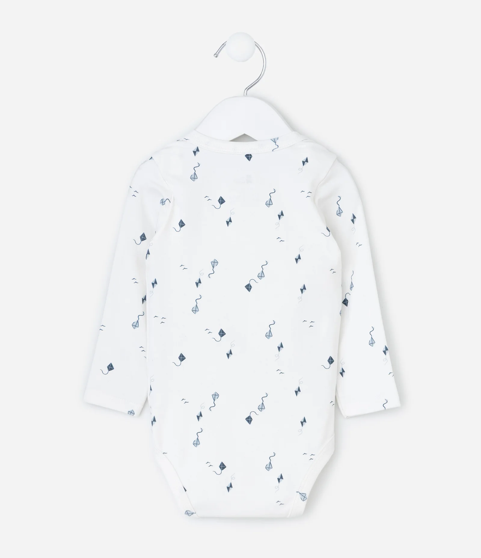 Body Infantil Manga Longa com Estampa Pipas – Tam RN a 18 Meses Branco 2