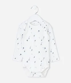 Body Infantil Manga Longa com Estampa Pipas – Tam RN a 18 Meses
