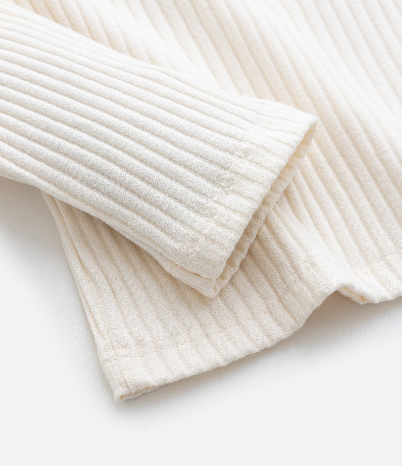 Blusa Infantil Canelada com Babado na Gola – Tam 1 a 5/6 Anos Off White 5