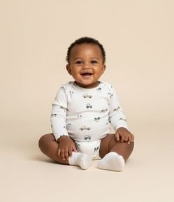 Body Infantil com Estampa Carrinhos – Tam 0 a 18 Meses