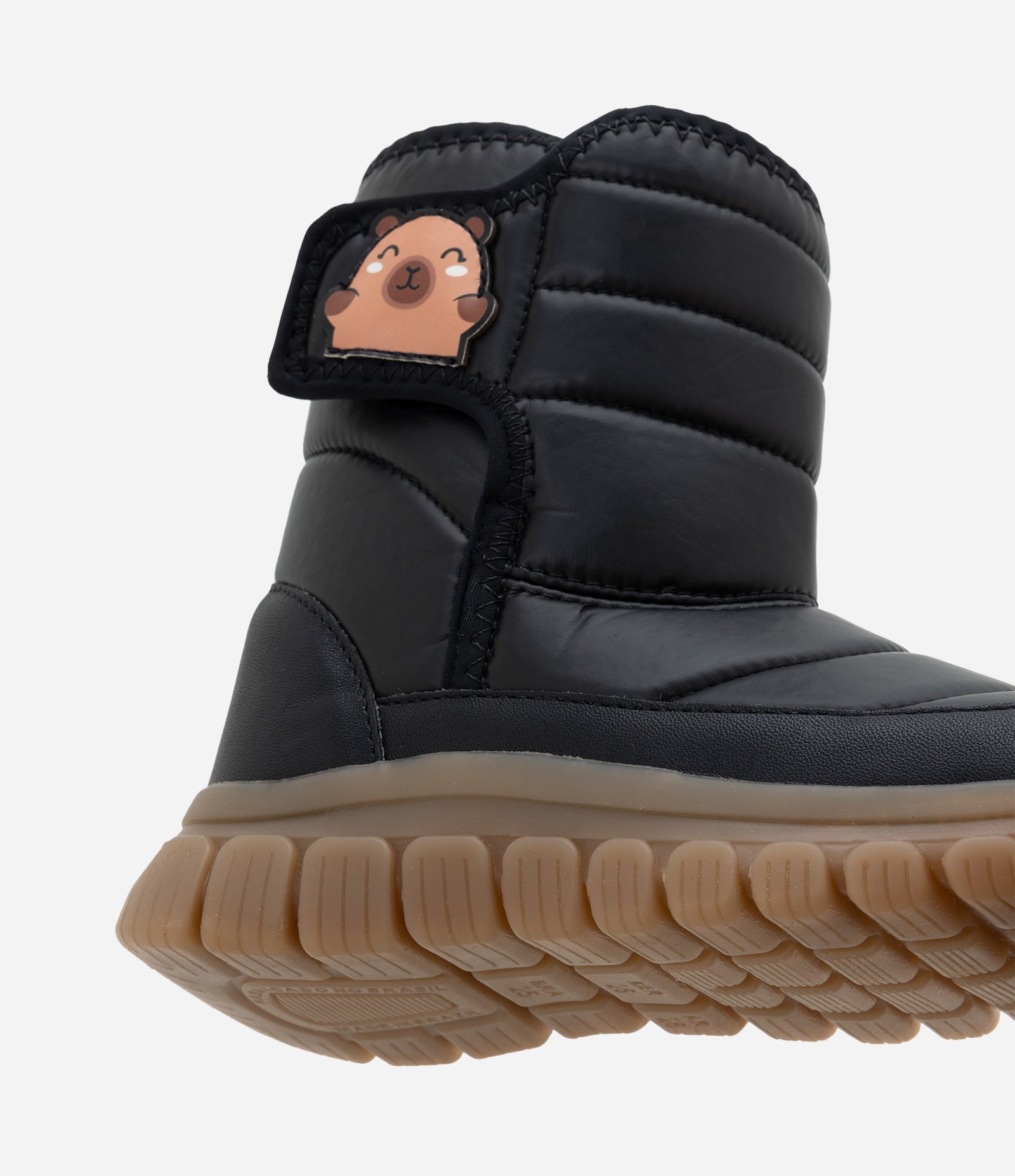 Bota Infantil Comfy com Patch de Capivara e LED – Tam 20 a 27 Preto 3