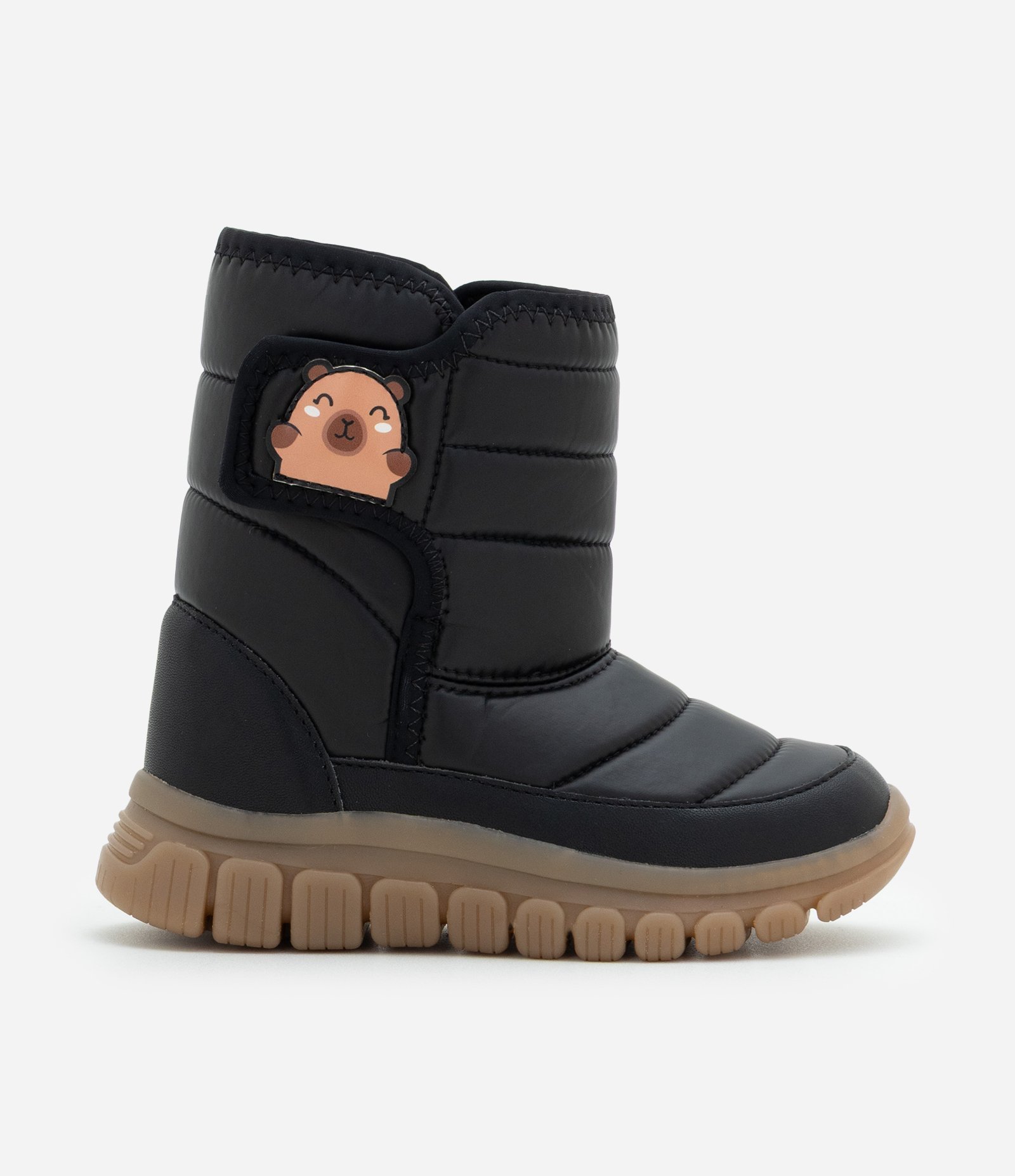 Bota Infantil Comfy com Patch de Capivara e LED – Tam 20 a 27 Preto 6