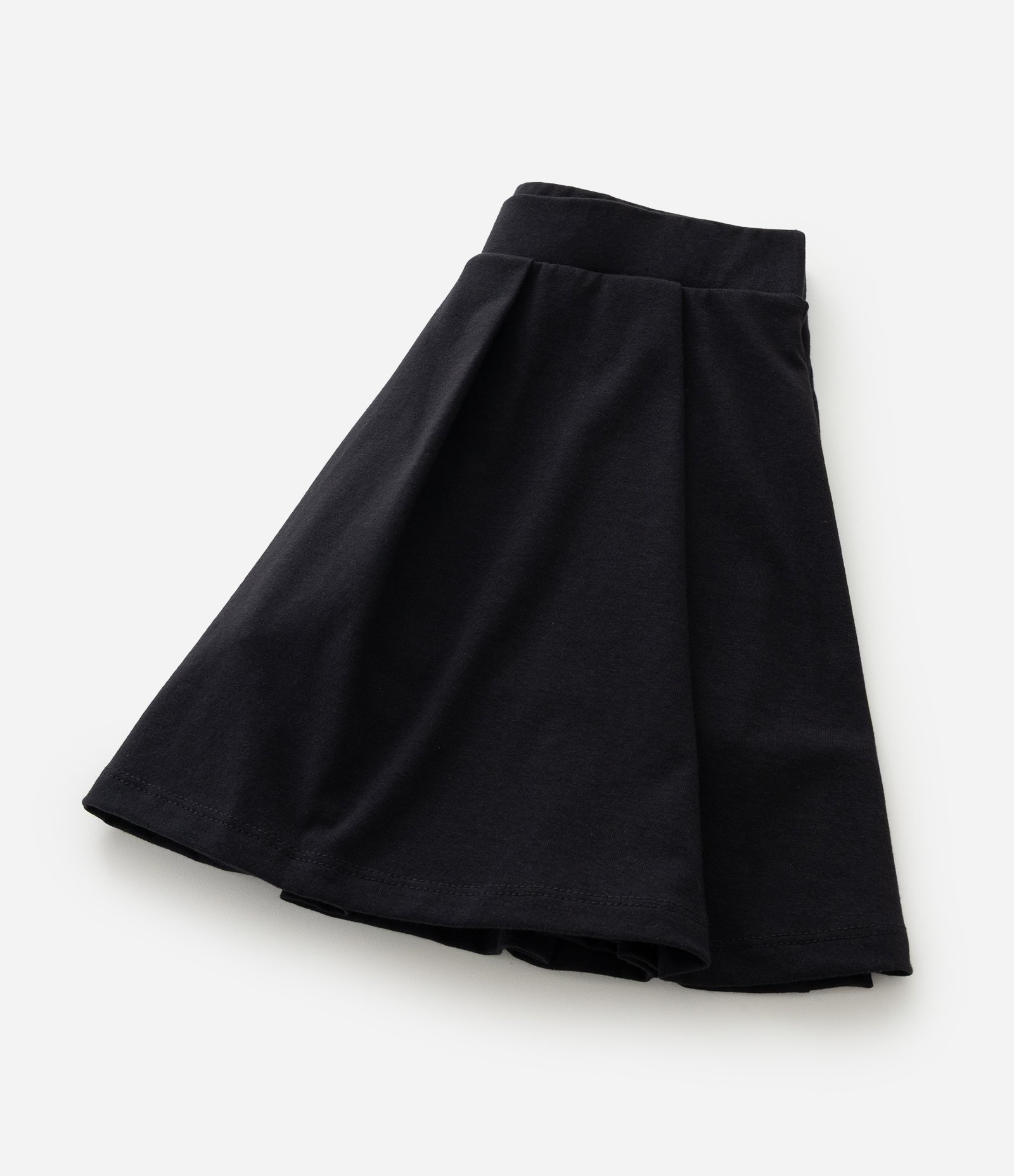 Saia Infantil em Cotton com Pregas e Short Interno – Tam 5 a 16 Anos Preto 4