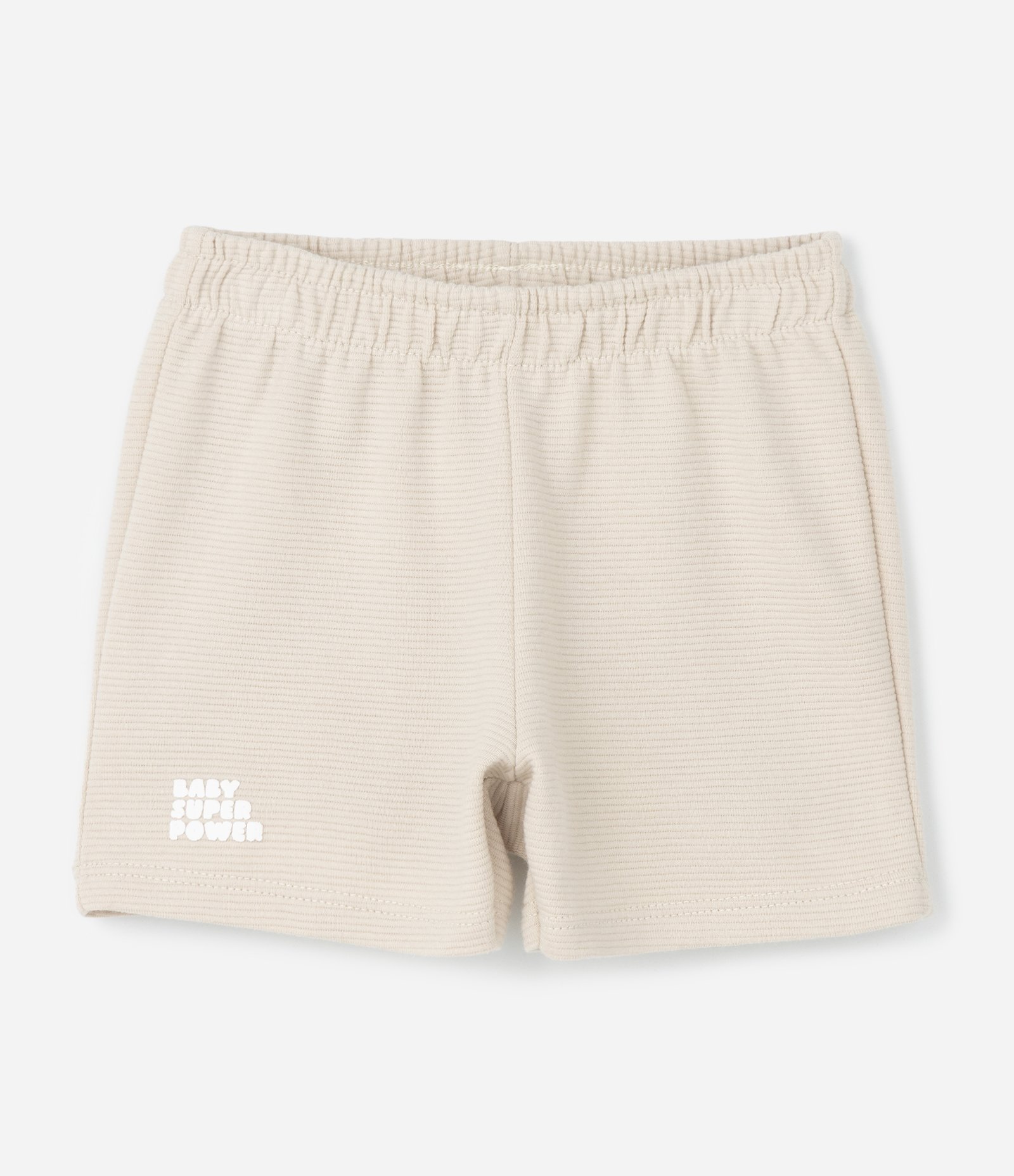 Conjunto Infantil Blusa e Short com Lettering em Relevo – Tam 0 a 18 Meses Bege Claro 5