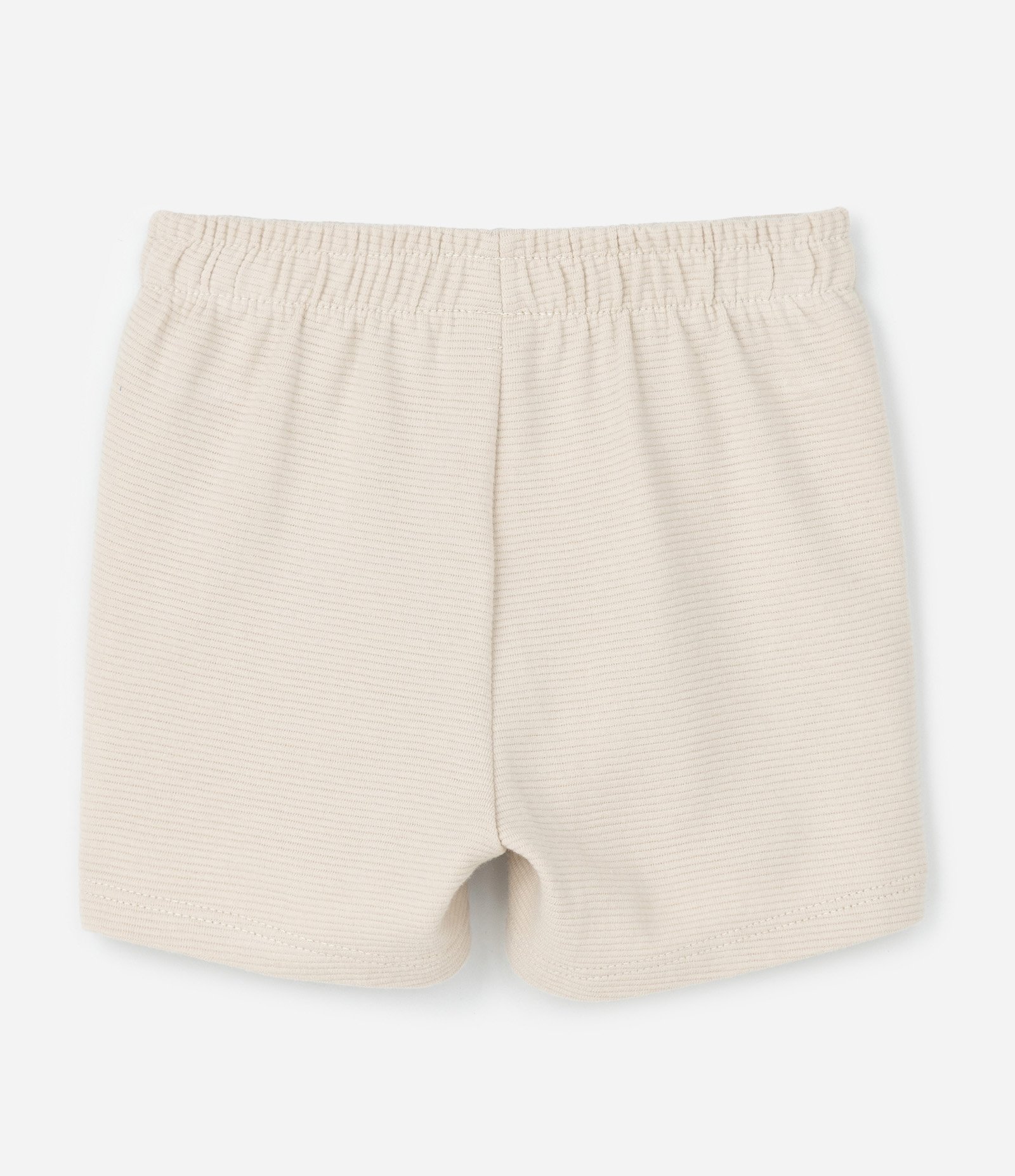 Conjunto Infantil Blusa e Short com Lettering em Relevo – Tam 0 a 18 Meses Bege Claro 6