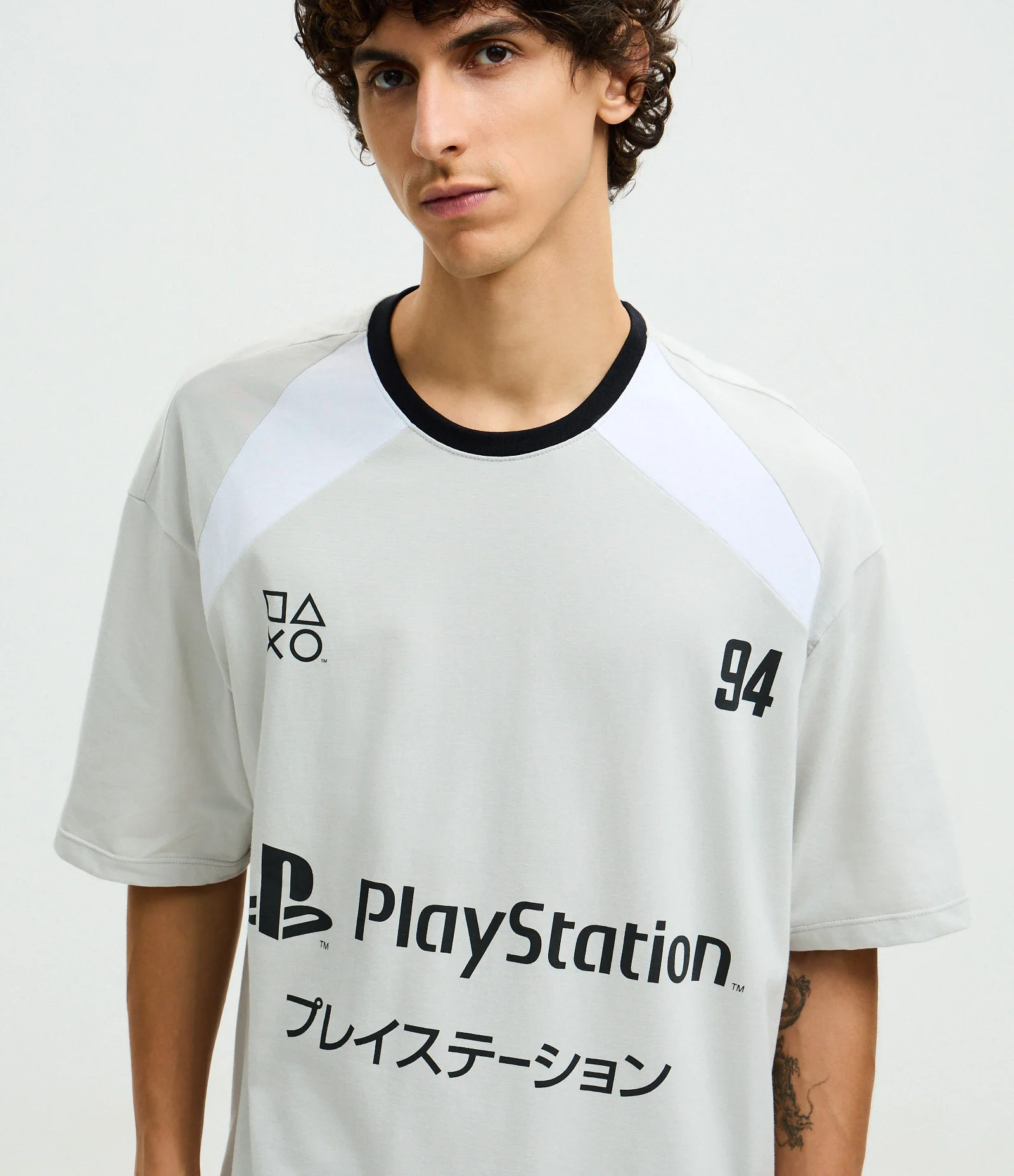 Pijama Curto Masculino PlayStation Boxy Fit Cinza 2