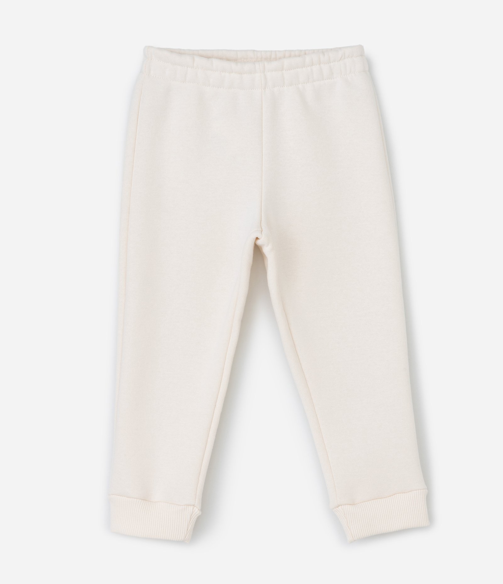 Conjunto Infantil Casaco com Renda e Calça Wide em Moletom – Tam 1 a 6 Anos Off White 5