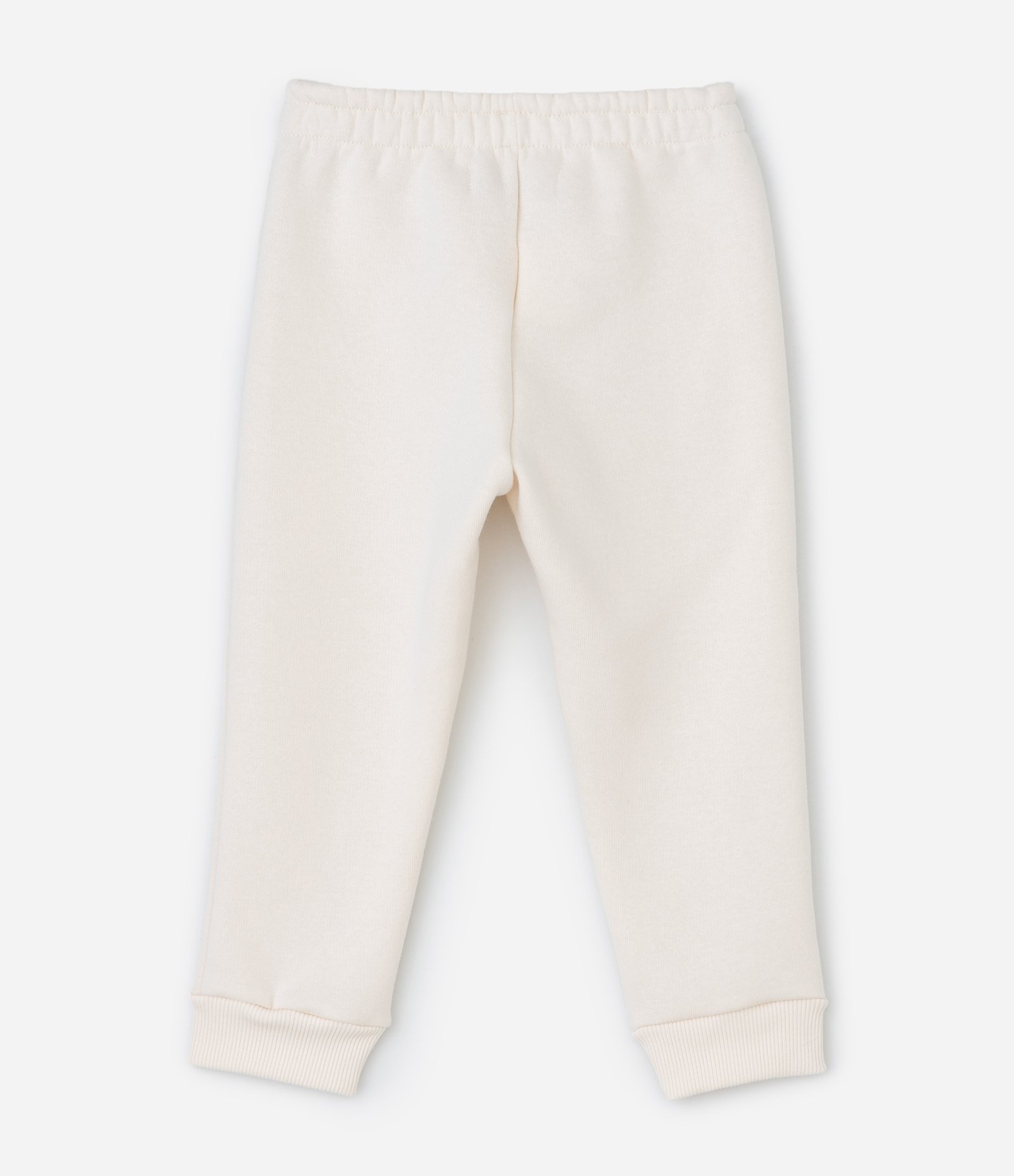 Conjunto Infantil Casaco com Renda e Calça Wide em Moletom – Tam 1 a 6 Anos Off White 6