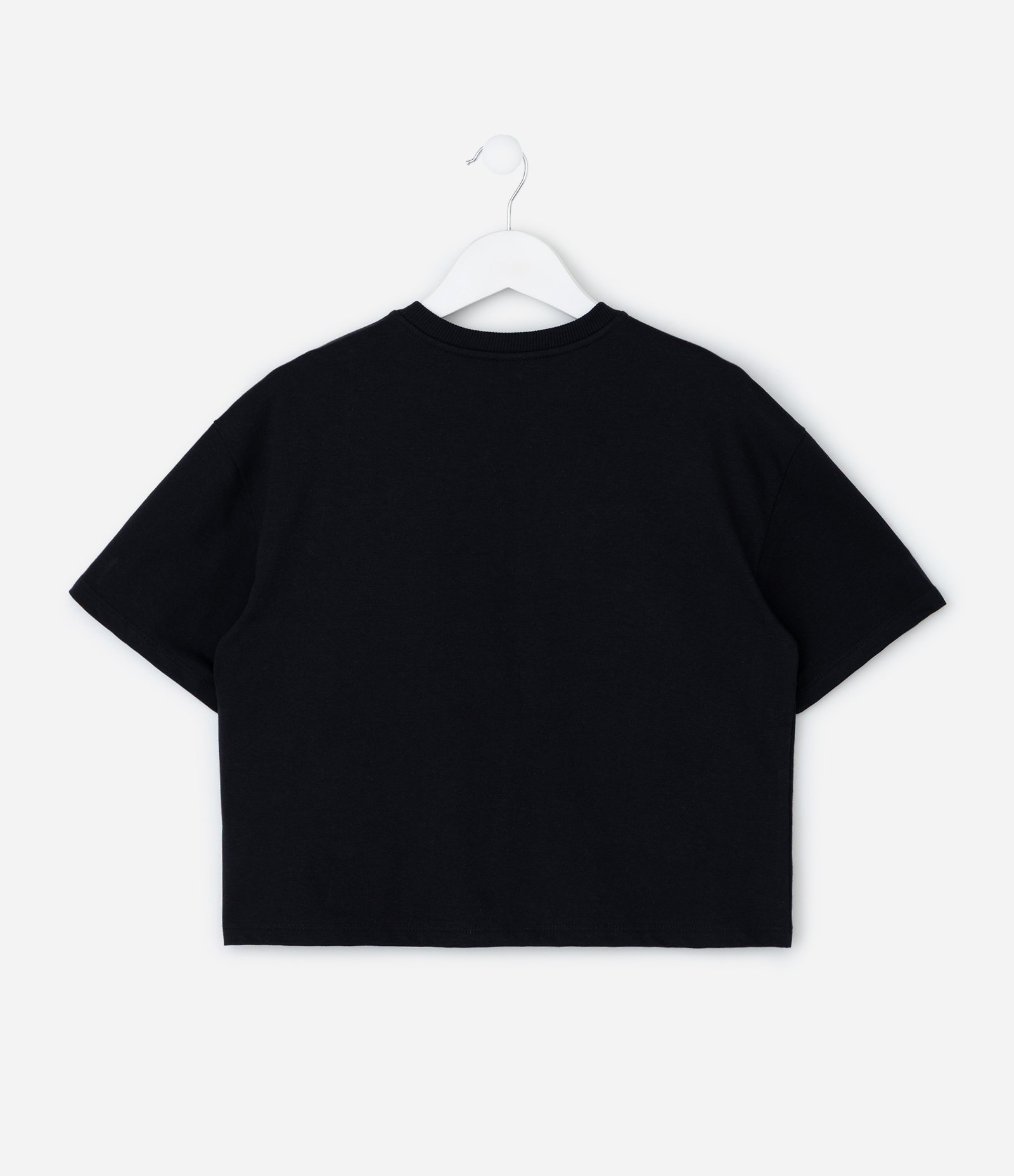Camiseta Infantil Boxy com Lacinhos Aplicados - Tam 5 a 14 Anos Preto 2