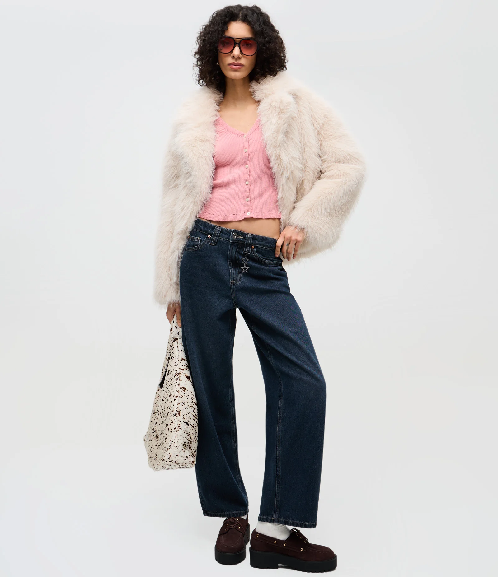 Cardigan em Tricô com Ponto Texturizado e Babados na Barra Rosa 2