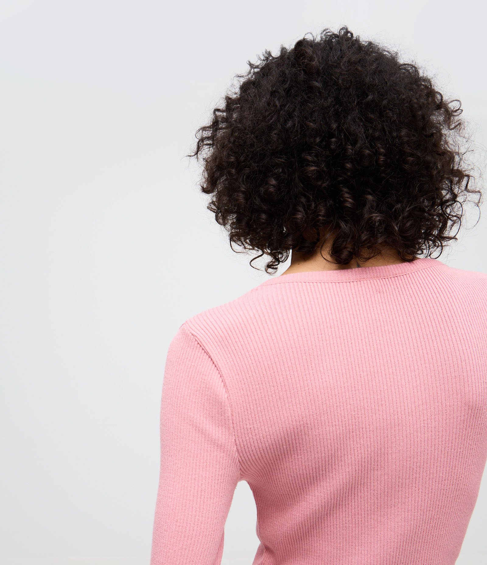 Cardigan em Tricô com Ponto Texturizado e Babados na Barra Rosa 4