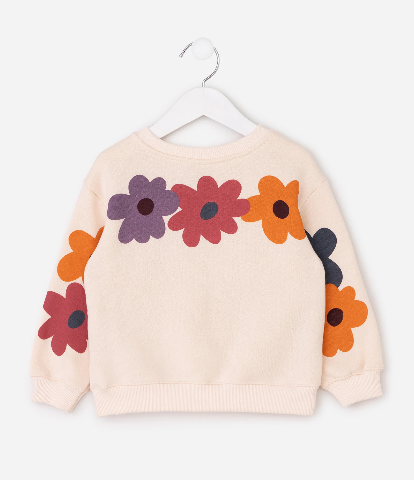 Conjunto Infantil Casaco e Calça com Estampa Floral – Tam 1 a 6 Anos Bordô/Bege 2