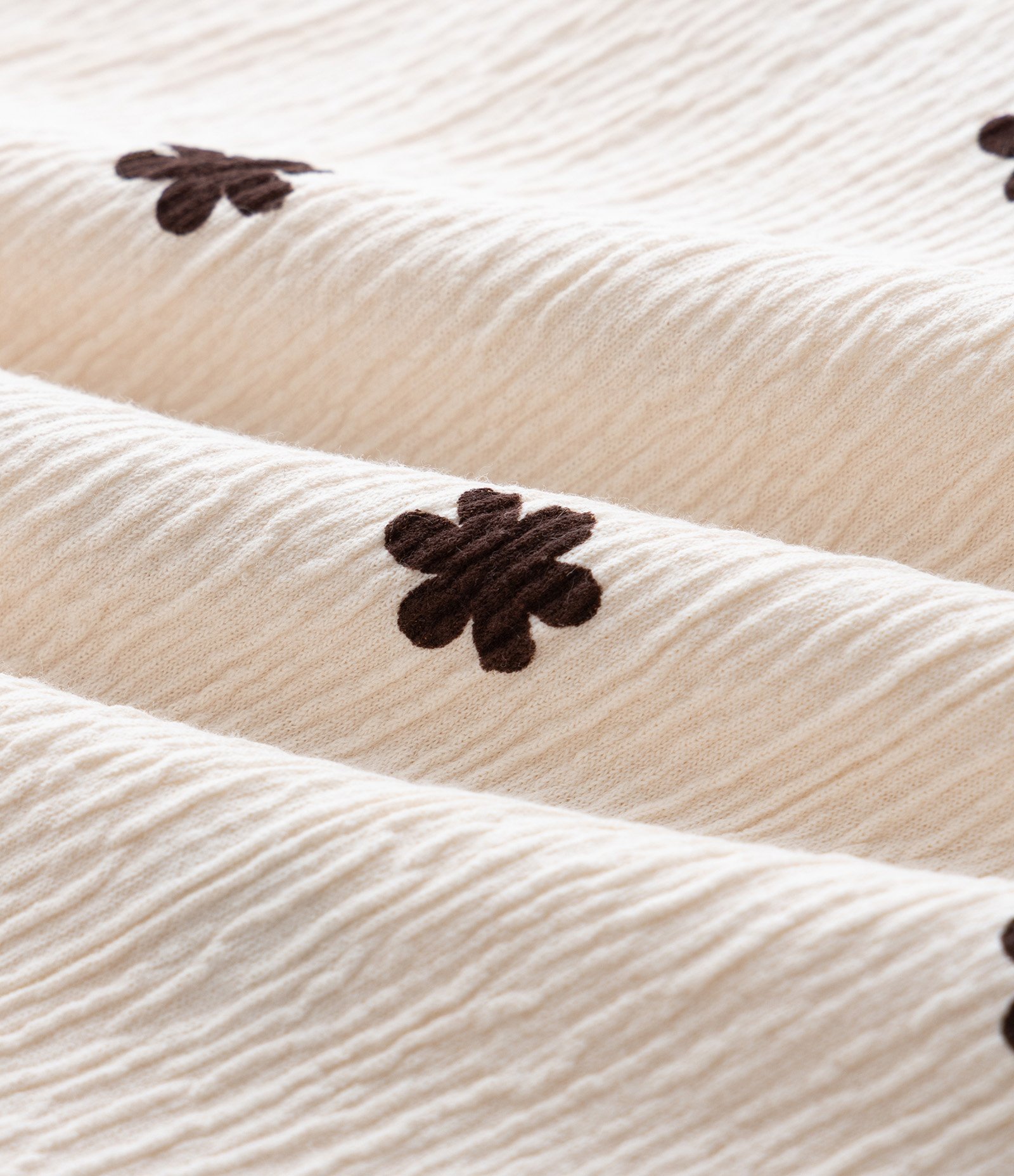 Blusa Infantil Texturizada com Babado e Estampa Floral – Tam 1 a 5/6 Anos Off White 3