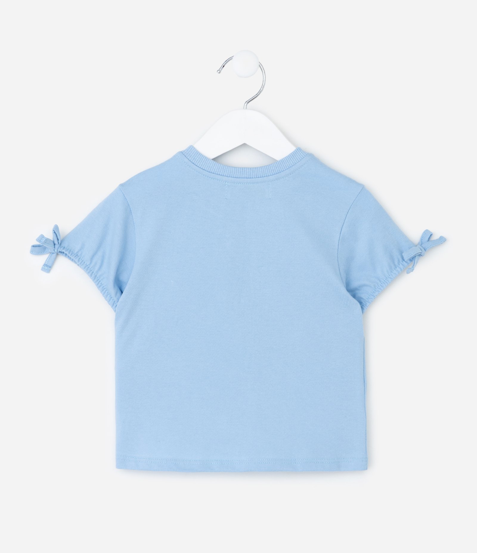 Blusa Infantil com Corações em Paetê – Tam 1 a 6 Anos Azul Claro 4