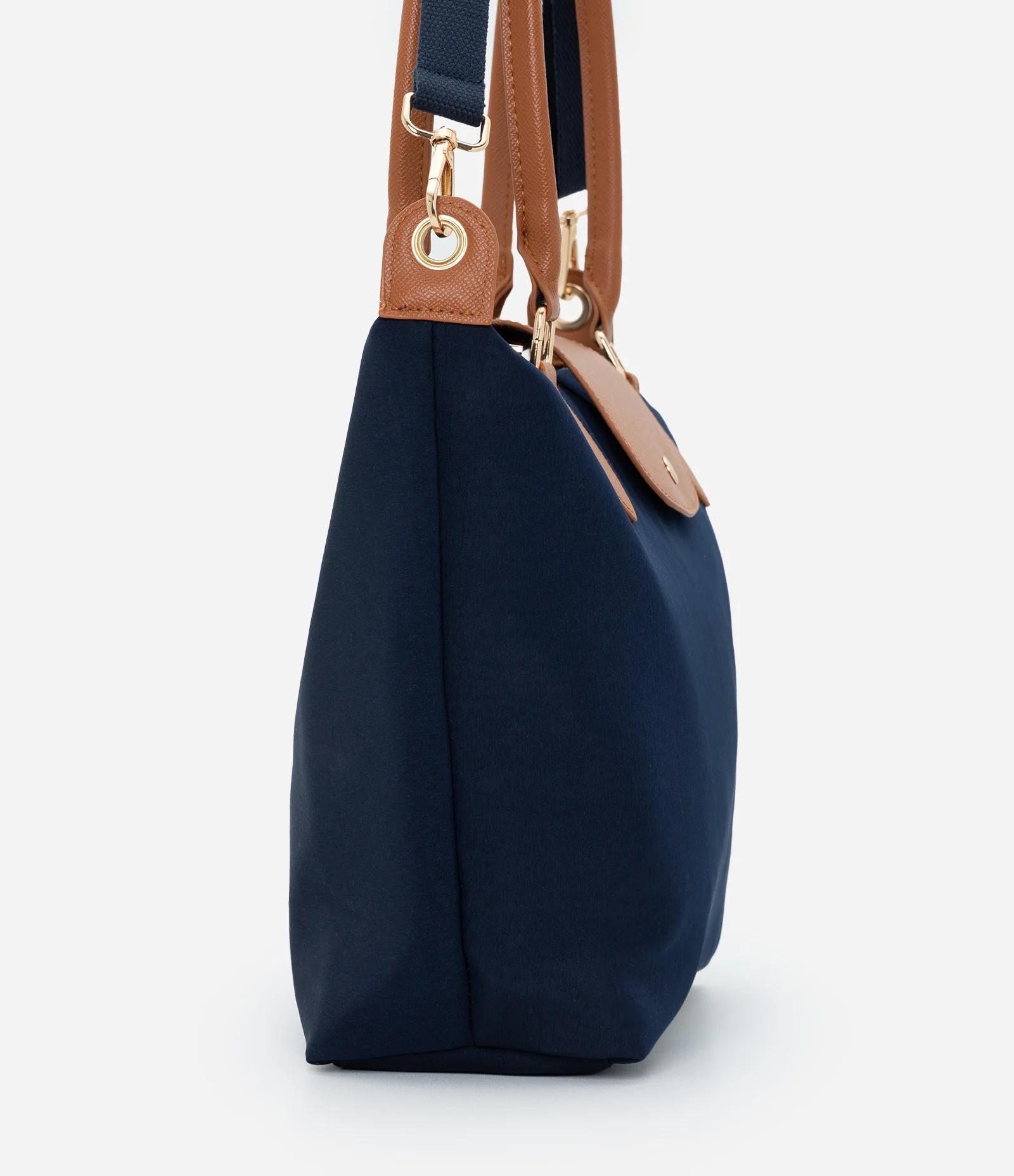 Bolsa Grande com Lapela e Alças em PU Azul 3