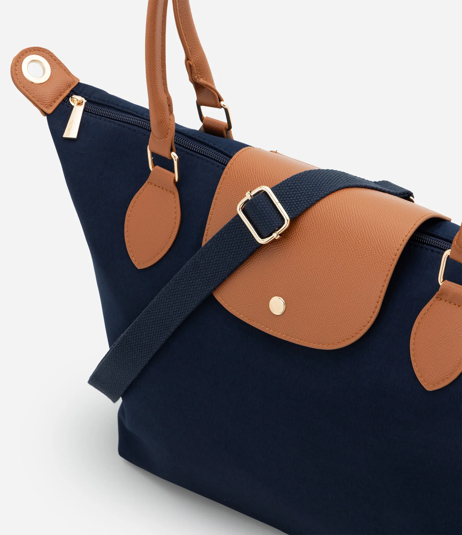 Bolsa Grande com Lapela e Alças em PU Azul 5