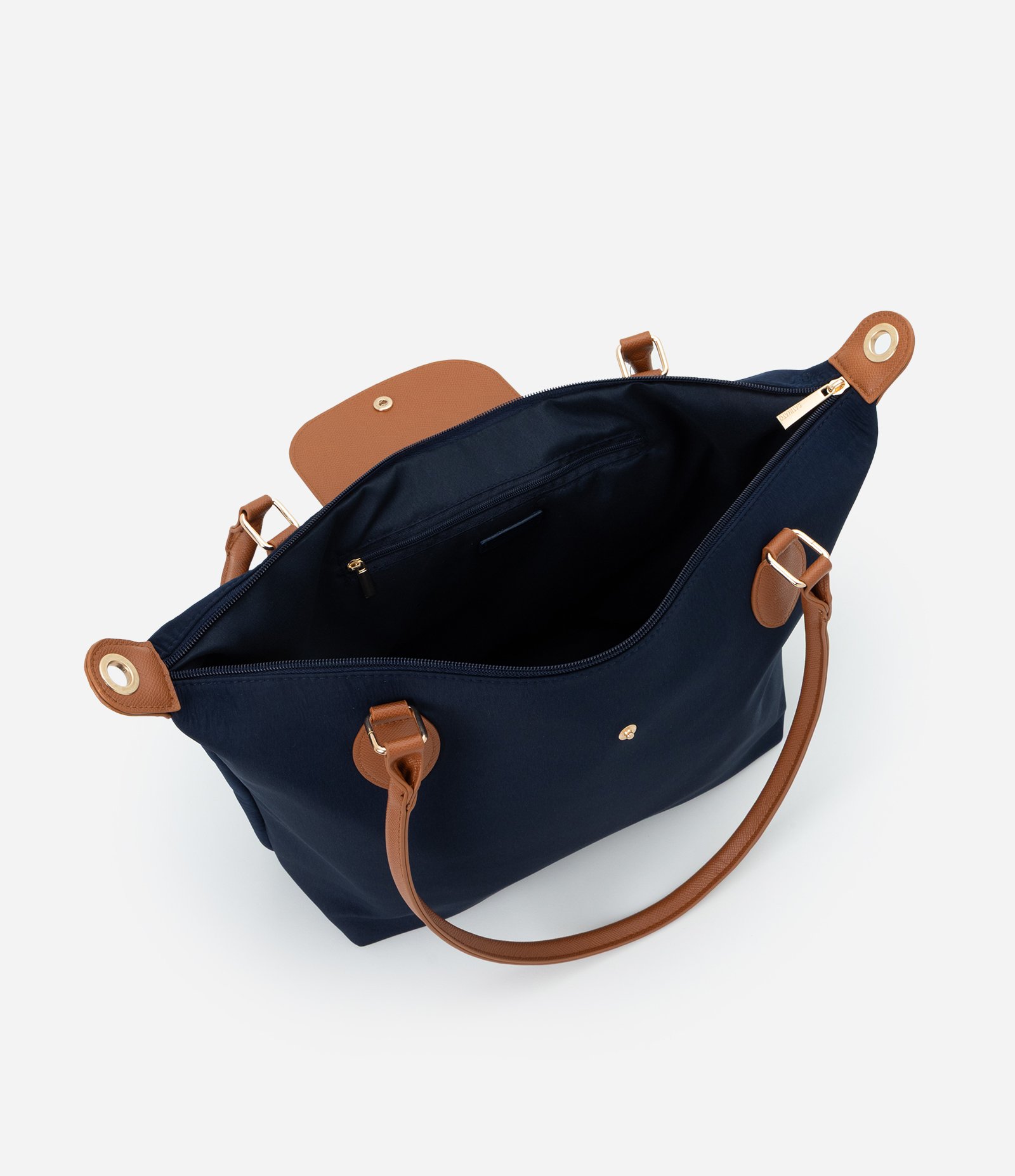 Bolsa Grande com Lapela e Alças em PU Azul 6