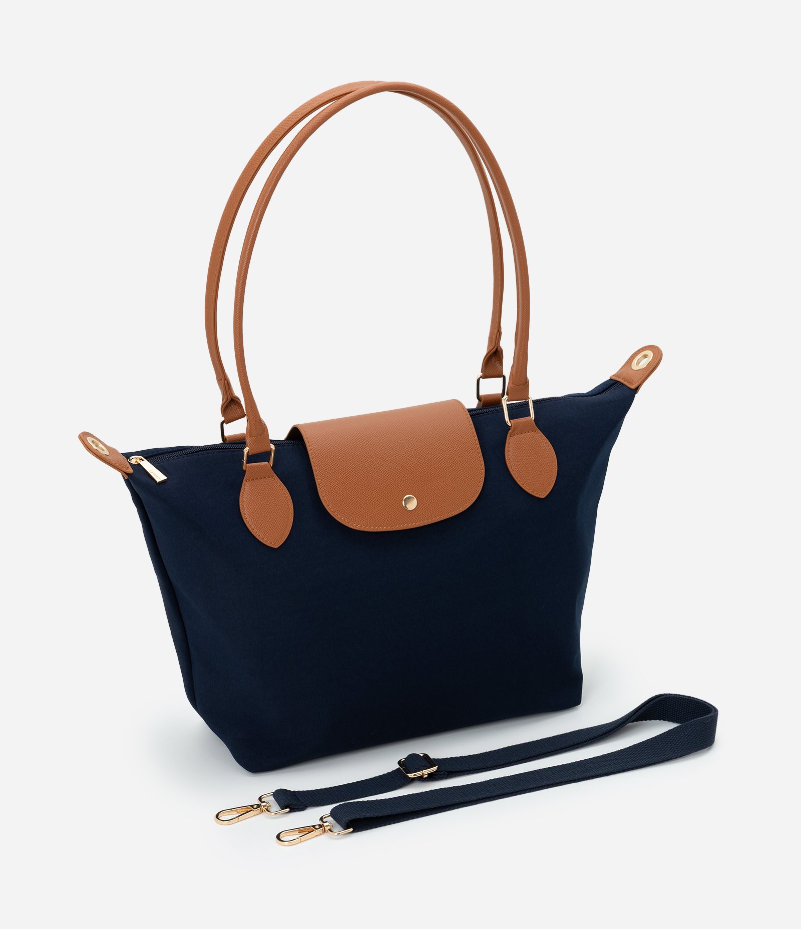 Bolsa Grande com Lapela e Alças em PU Azul 7