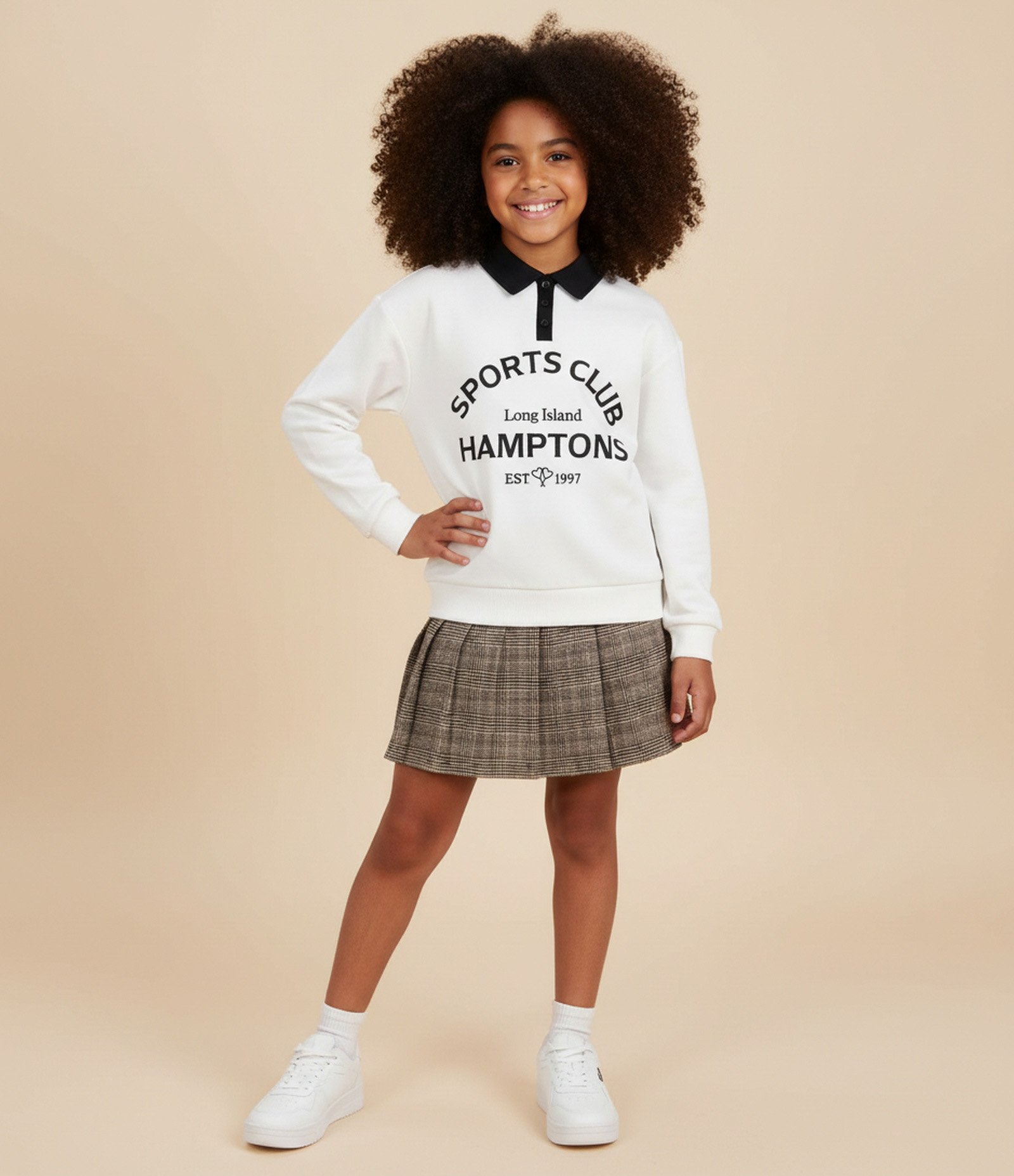 Casaco Relaxed Infantil em Moletom com Lettering Hamptons – Tam 5 a 16 Anos Branco 1