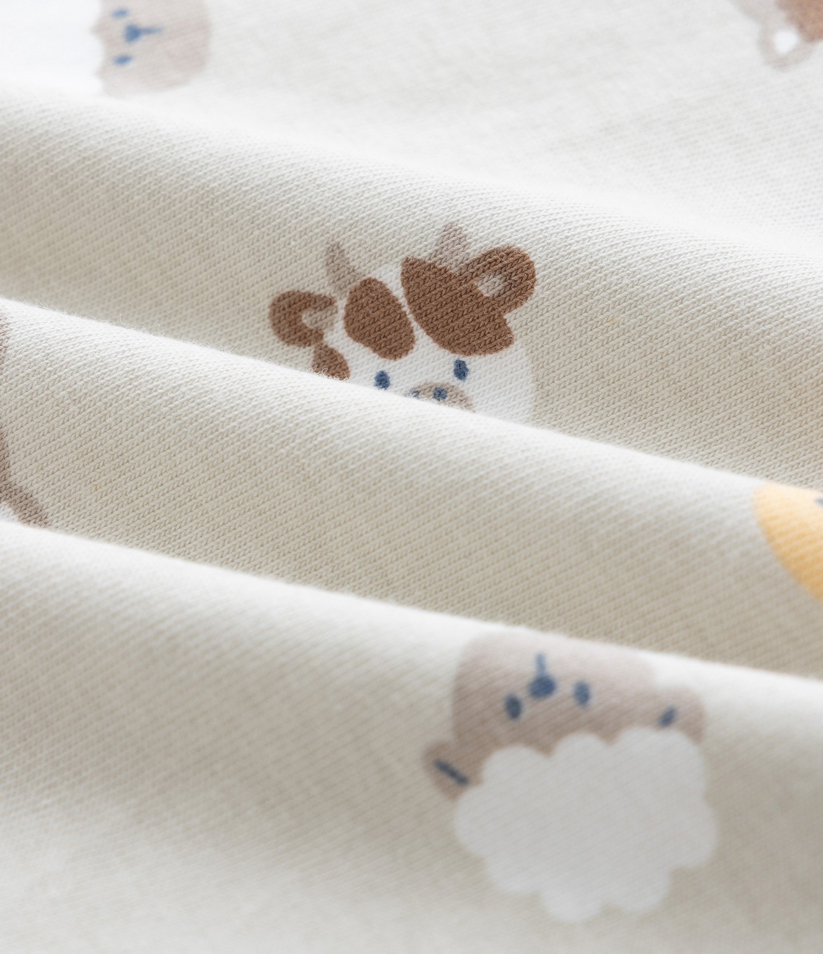 Body Infantil com Estampa de Animais da Fazenda – Tam 0 a 18 Meses Bege Claro 3