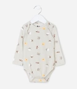 Body Infantil com Estampa de Animais da Fazenda – Tam 0 a 18 Meses