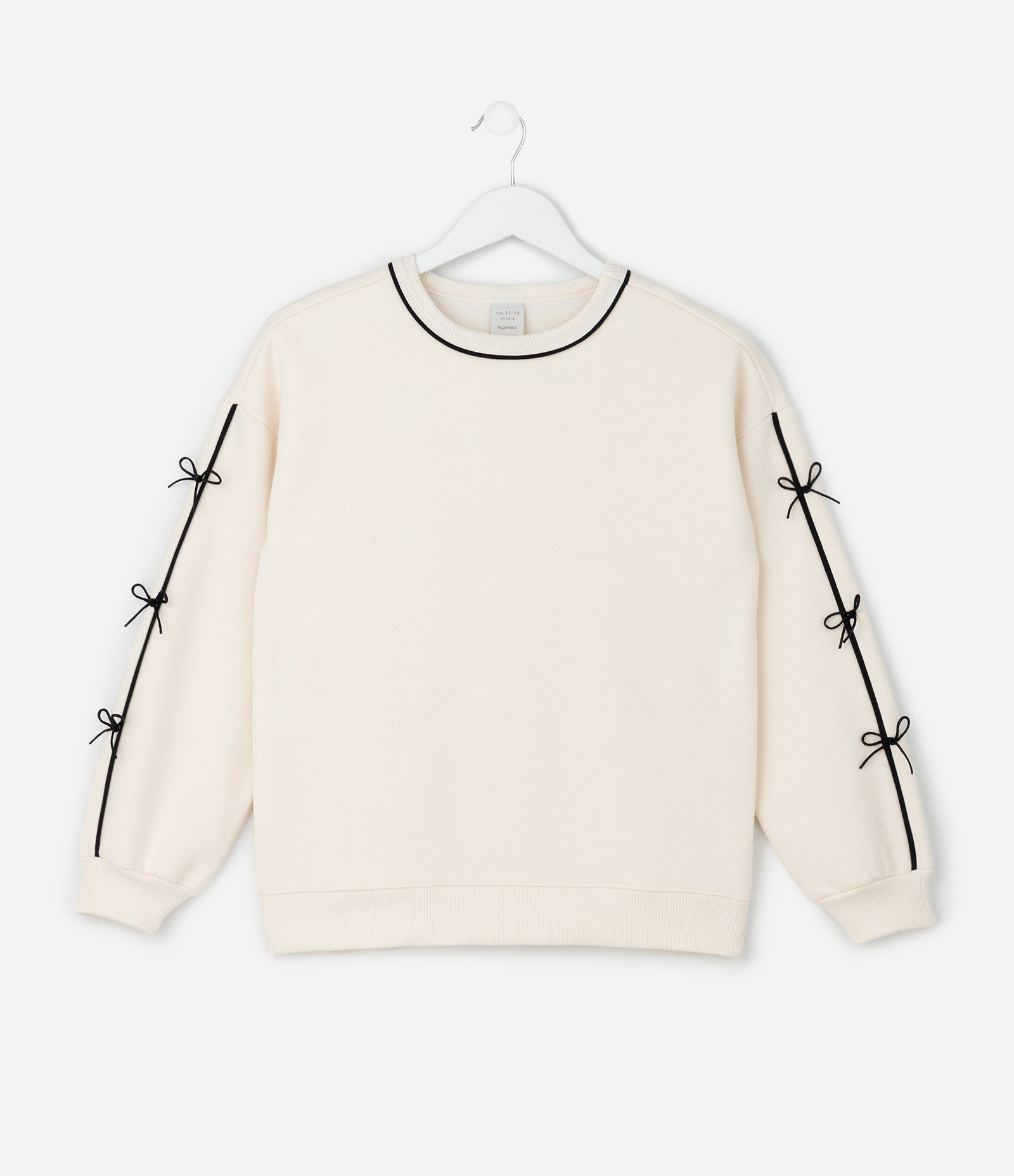 Casaco Infantil com Lacinhos – Tam 7 a 14 Anos Off White 1