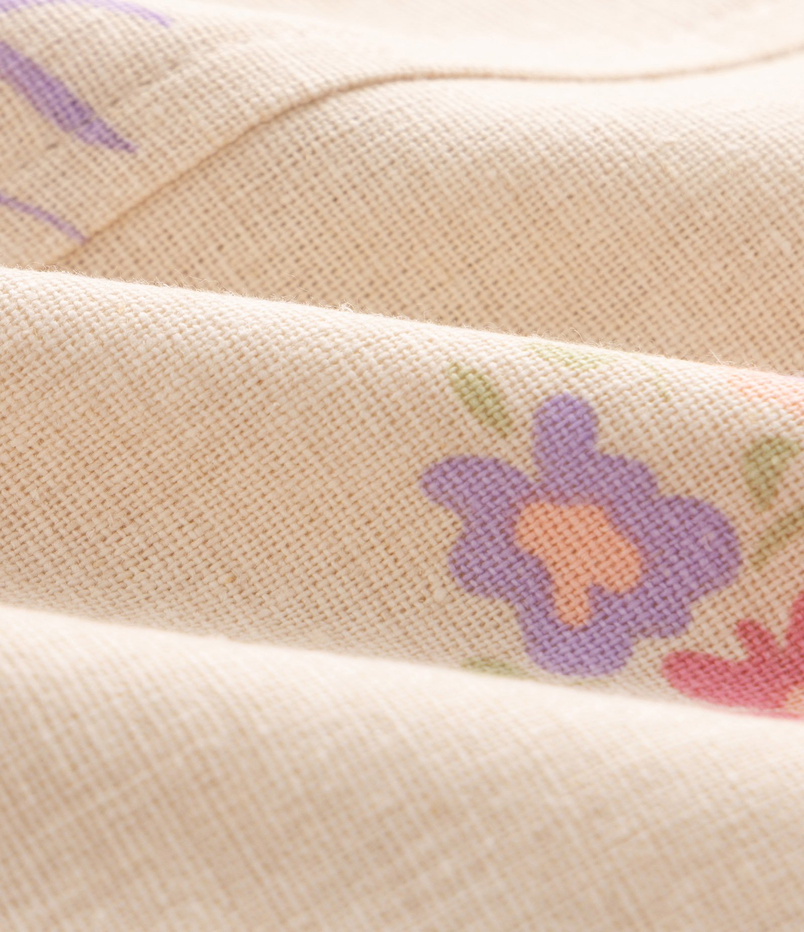 Calça Cargo Floral Viscolinho - Tam 7 a 16 Anos Bege 4