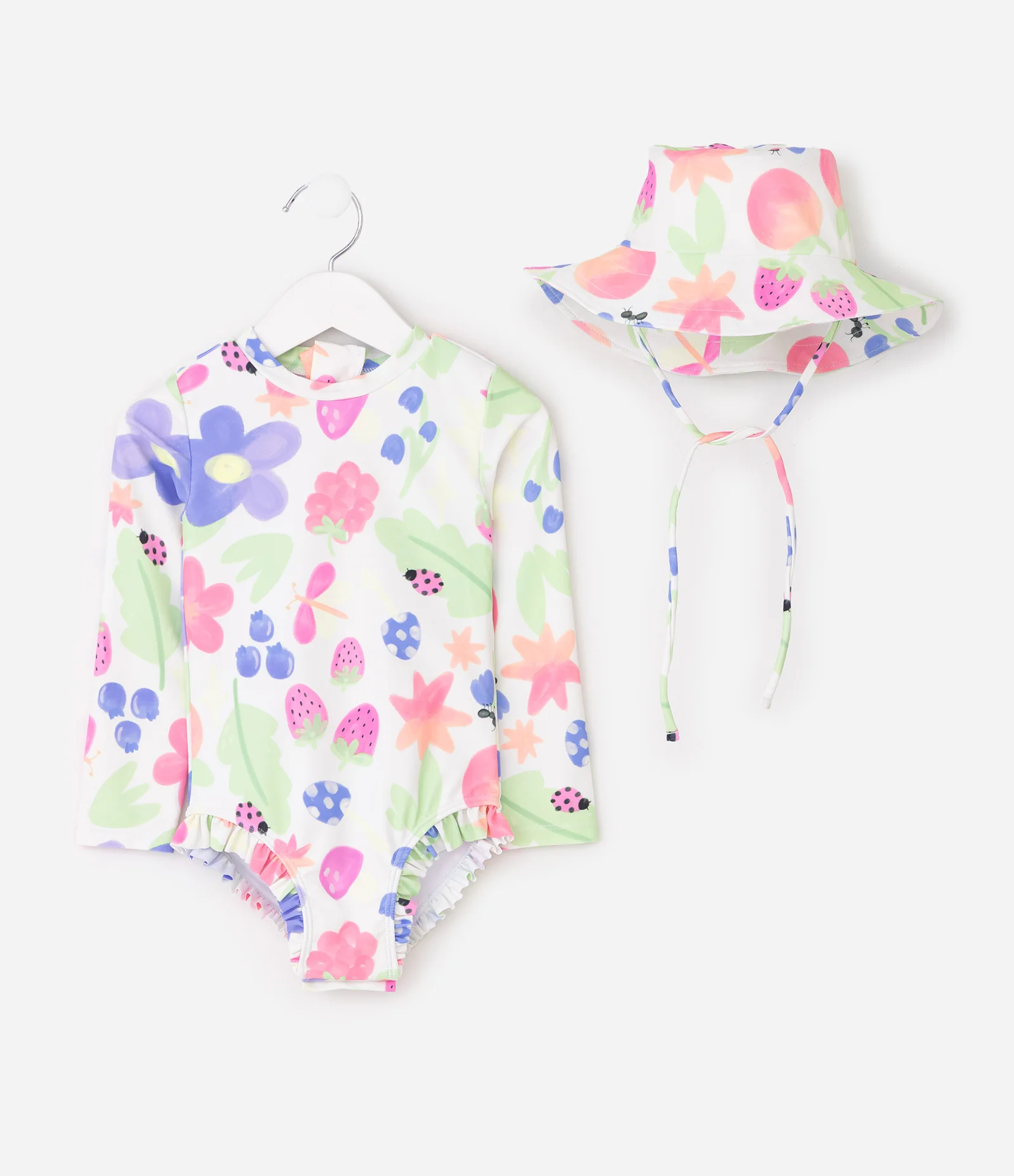 Conjunto Infantil Em Poliamida Estampada - 1 a 12 Anos Branco 1