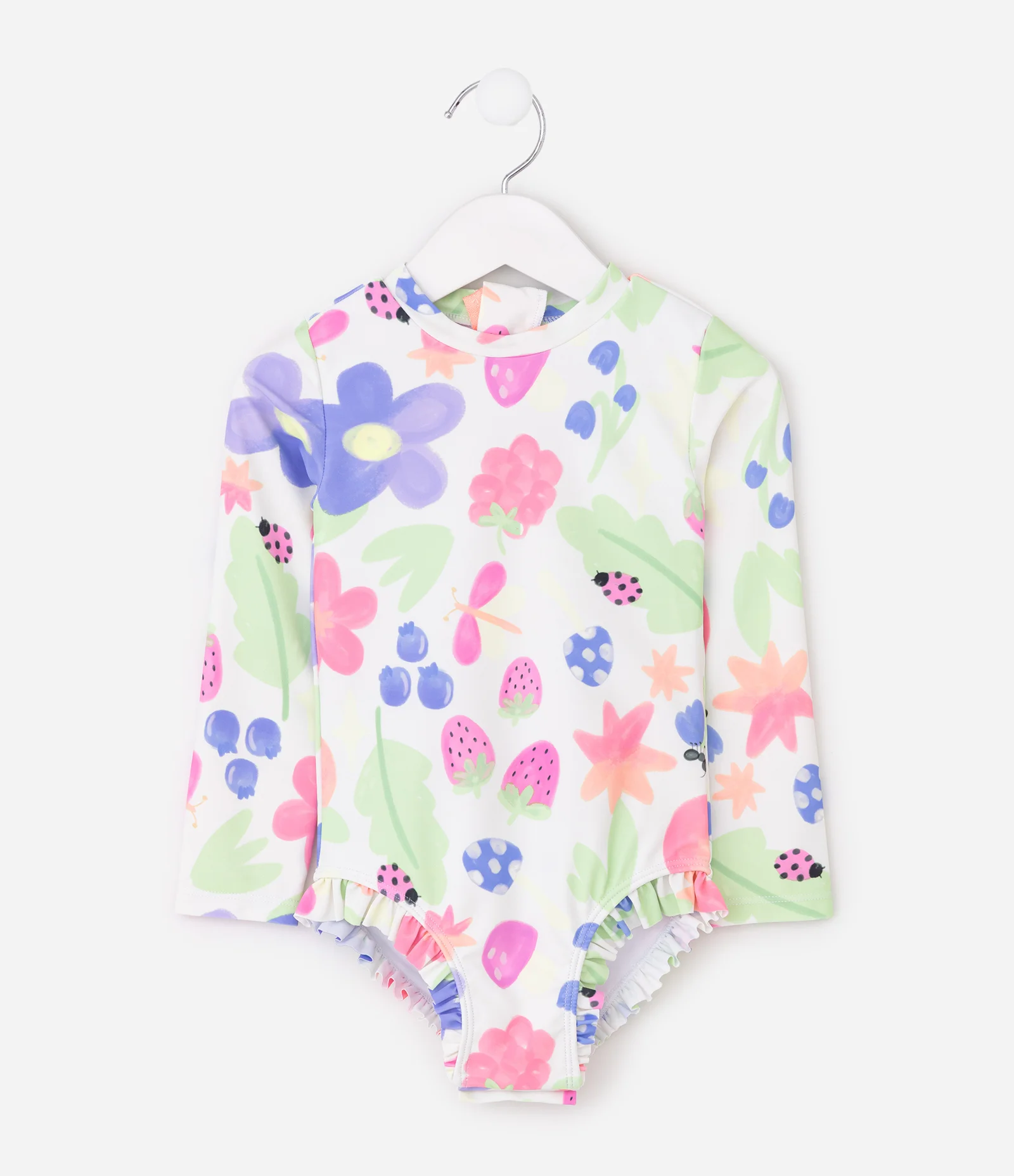 Conjunto Infantil Em Poliamida Estampada - 1 a 12 Anos Branco 2