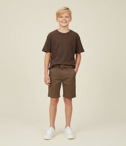 Camiseta Infantil Em Algodão Texturizada – Tam 5 A 14 Anos