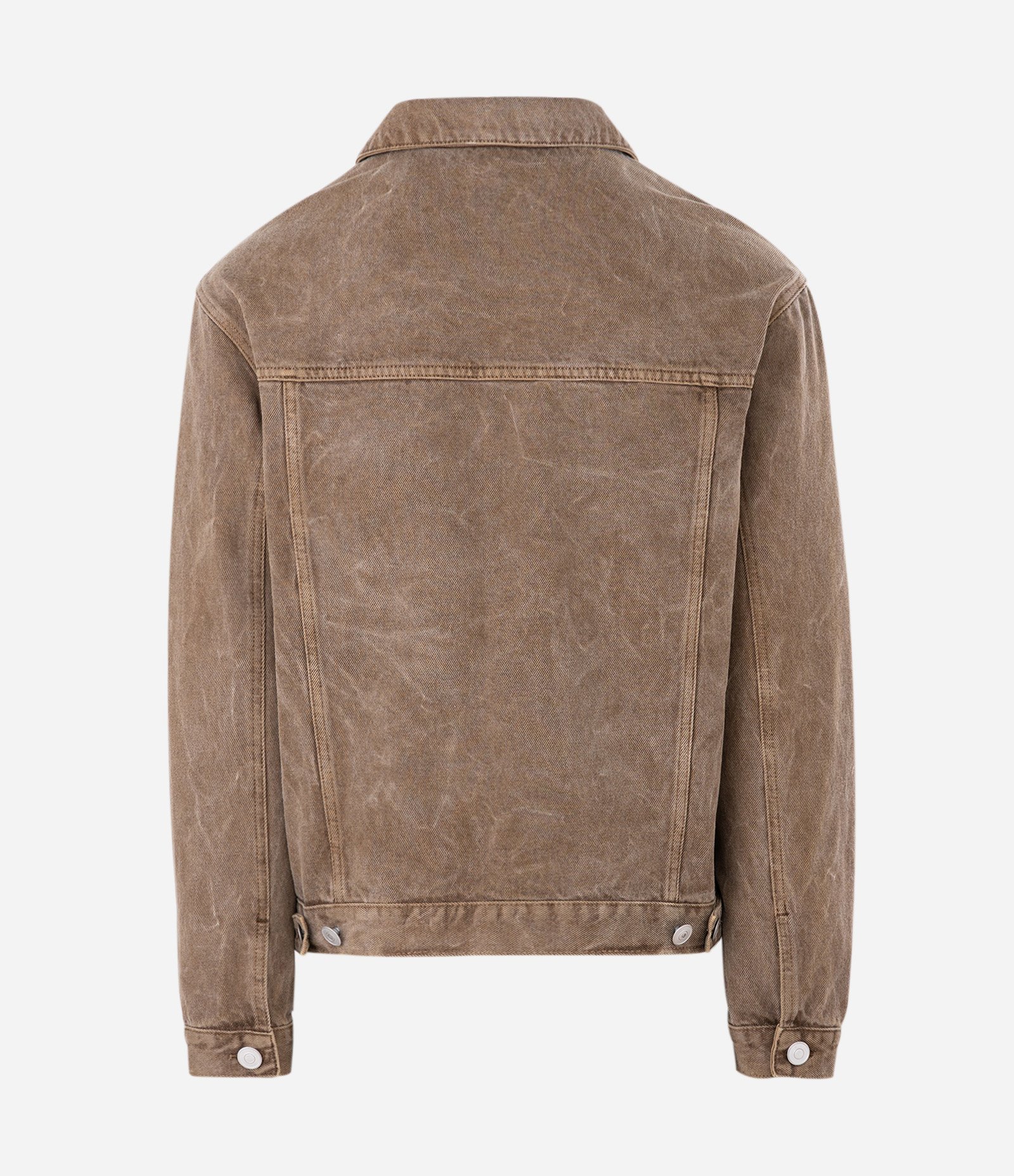 Jaqueta Pesada em Sarja com Tingimento Cationizado Marrom 8