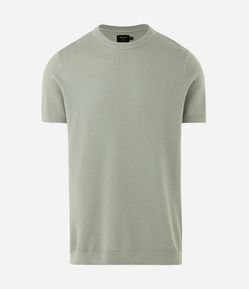 Camiseta Tricô Slim Texturizada