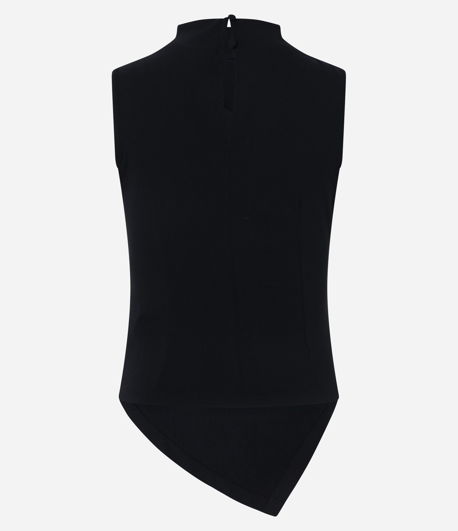 Blusa em Bengaline com Golinha e Barra Assimétrica Preto 2