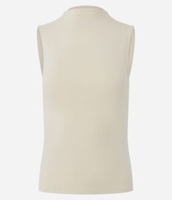 Blusa Regata Básica em Algodão com Gola Alta