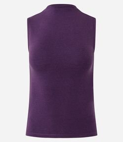 Blusa Regata Básica em Algodão com Gola Alta