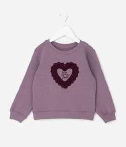 Casaco Infantil com Coração Aplicado – Tam 1 a 6 Anos