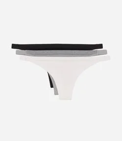 Kit 03 Calcinhas String Fio Seamless