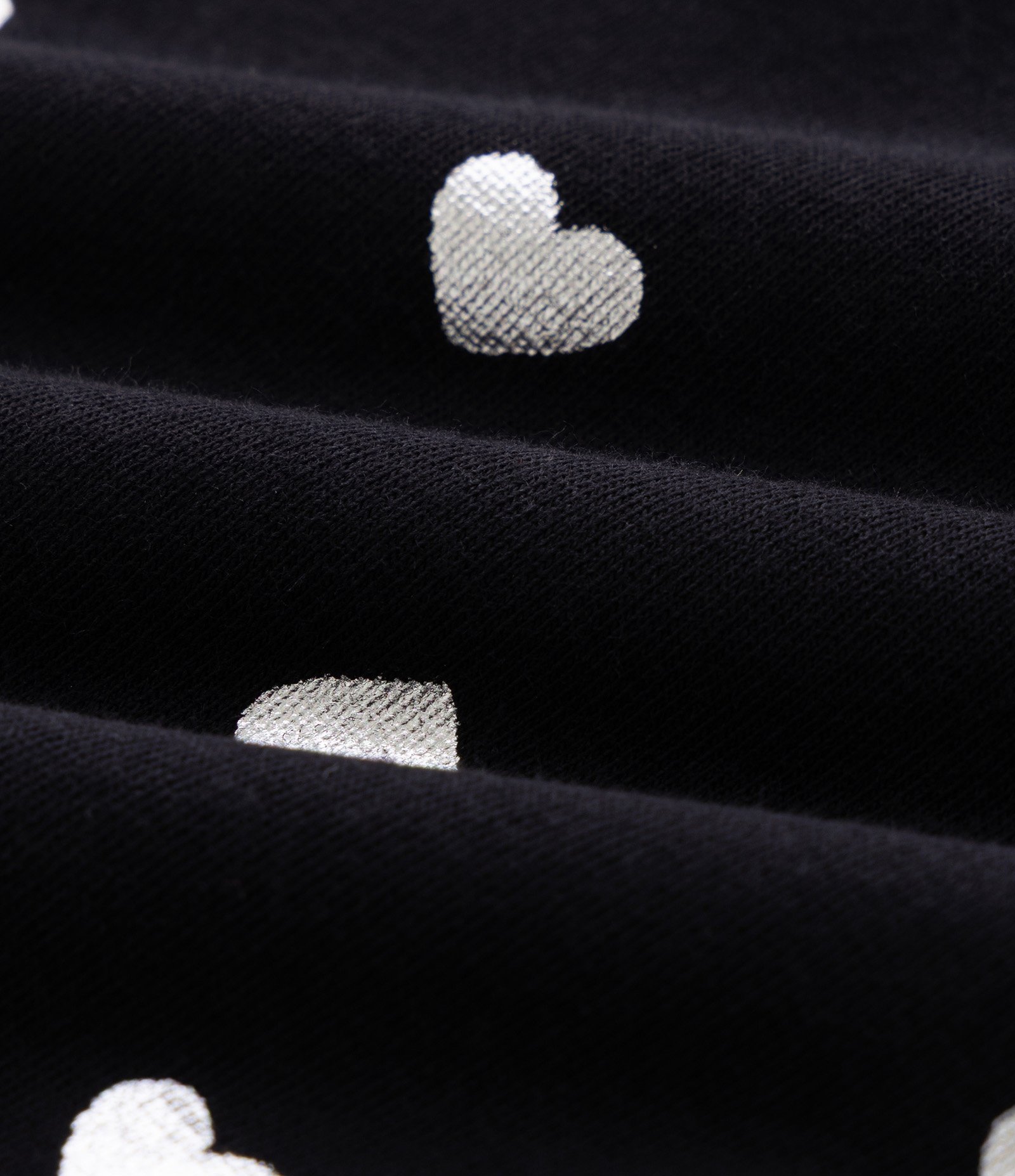 Calça Infantil Legging com Estampa Coração em Foil – Tam 5 a 14 Anos Preto 5