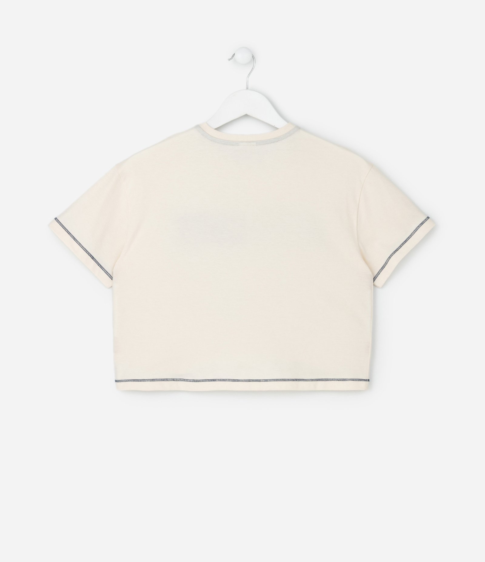 Camiseta Infantil com Lettering Urso – Tam 7 a 16 Anos Off White 3