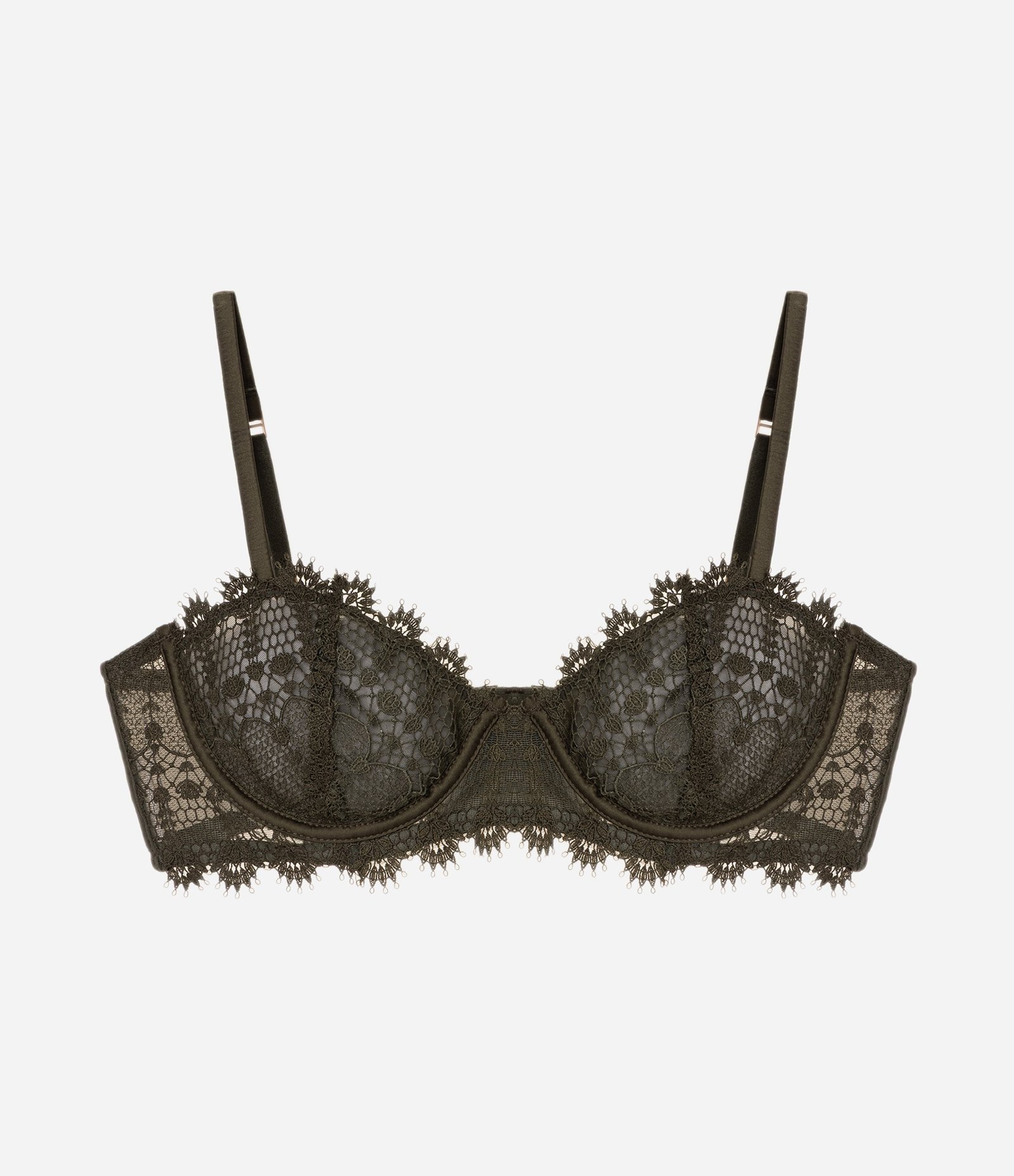 Sutiã Meia Taça em Tule Floral sem Bojo e com Aro Verde 5