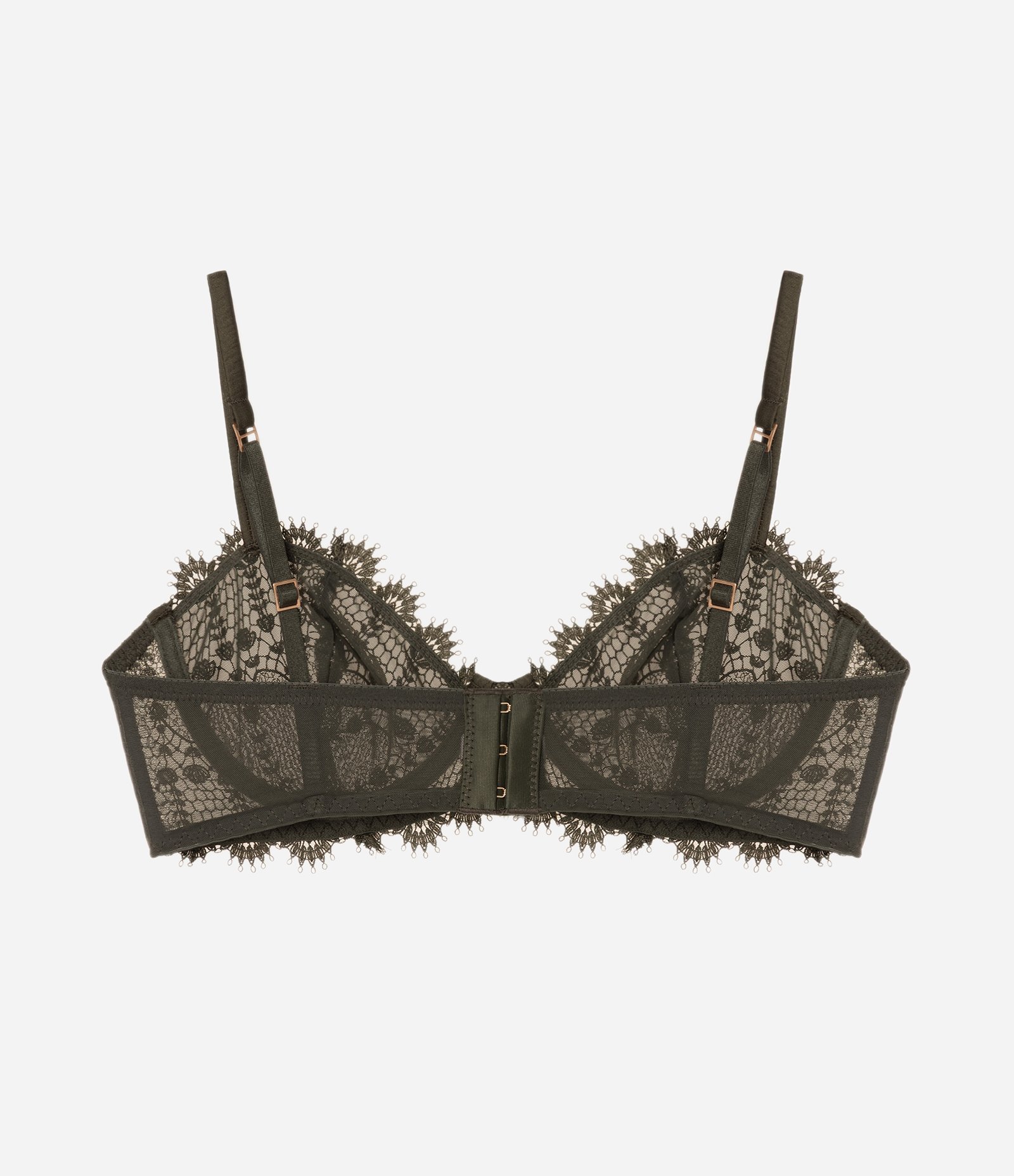 Sutiã Meia Taça em Tule Floral sem Bojo e com Aro Verde 6