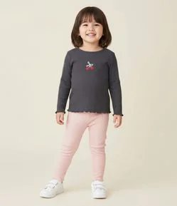 Kit 02 Blusa Infantil Canelada com Laços e Cereja – Tam 1 a 6 Anos